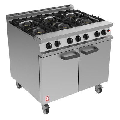 Falcon 6 Burner Dominator Plus Oven Range G3101 Propane Gas with Castors - DK941-P