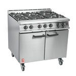 Falcon 6 Burner Dominator Plus Oven Range G3101 Propane Gas with Castors - DK941-P