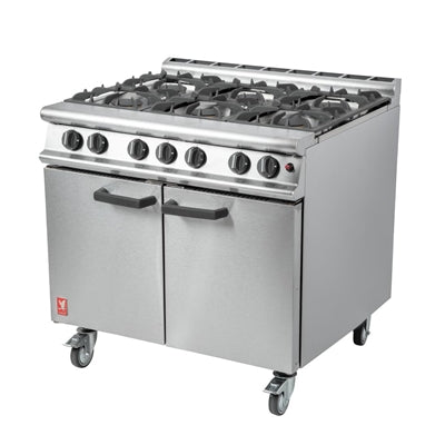 Falcon 6 Burner Dominator Plus Oven Range G3101 Propane Gas with Castors - DK941-P