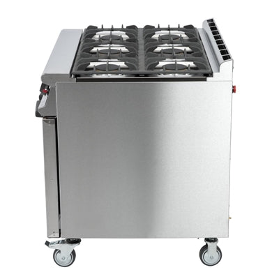 Falcon 6 Burner Dominator Plus Oven Range G3101 Propane Gas with Castors - DK941-P