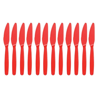 Olympia Kristallon Polypropylene Knives Red (12 Pack) - DL114