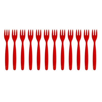 Olympia Kristallon Polypropylene Forks Red (12 Pack) - DL118
