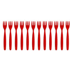 Olympia Kristallon Polypropylene Forks Red (12 Pack) - DL118