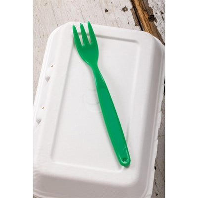 Olympia Kristallon Polypropylene Forks Green (12 Pack) - DL120