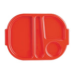 Olympia Kristallon PP Oval Compartment Food Tray Red 321mm (10 pack) - DL126