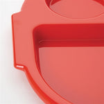 Olympia Kristallon PP Oval Compartment Food Tray Red 375mm (10 pack) - U037