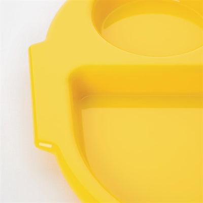 Olympia Kristallon PP Oval Compartment Food Tray Yellow 375mm (10 pack) - U039
