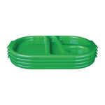 Olympia Kristallon PP Oval Compartment Food Tray Green 321mm (10 pack) - DL128