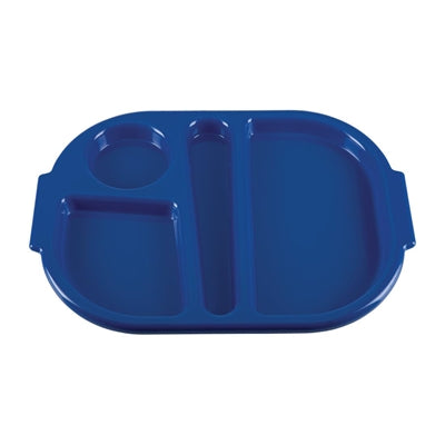 Olympia Kristallon PP Oval Compartment Food Tray Blue 321mm (10 pack) - DL129