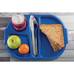 Olympia Kristallon PP Oval Compartment Food Tray Blue 321mm (10 pack) - DL129