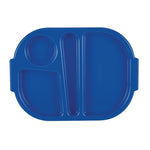 Olympia Kristallon PP Oval Compartment Food Tray Blue 321mm (10 pack) - DL129