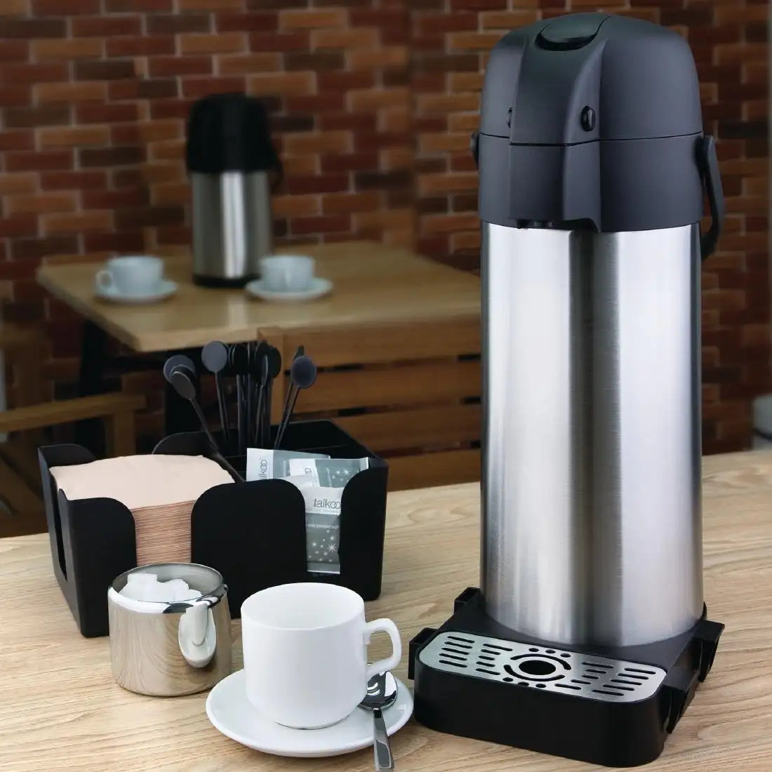 Olympia Lever Action Airpot 4Ltr | Large Capacity Hot Drinks Dispenser DL166