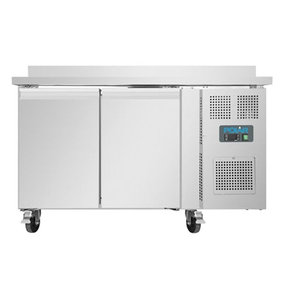 Polar U-Series Double Door Counter Fridge with Upstand 282Ltr - UA064