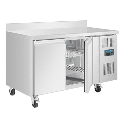 Polar U-Series Double Door Counter Fridge with Upstand 282Ltr - UA064