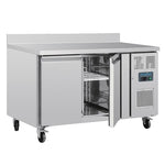 Polar U-Series Double Door Counter Fridge with Upstand 282Ltr - UA064