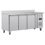 Polar U-Series Triple Door Counter Fridge with Upstand 417Ltr - UA065