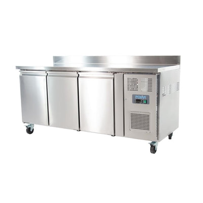 Polar U-Series Triple Door Counter Fridge with Upstand 417Ltr - UA065
