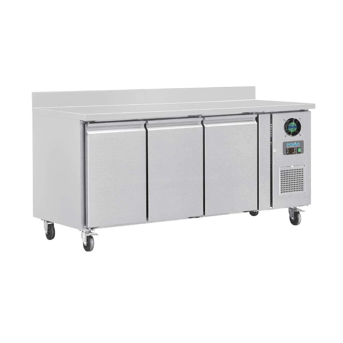 Polar U-Series Triple Door Counter Freezer with Upstand 417Ltr DL917