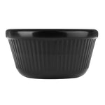 Olympia Kristallon Melamine Fluted Ramekins Black 70mm (12 Pack) - DM163