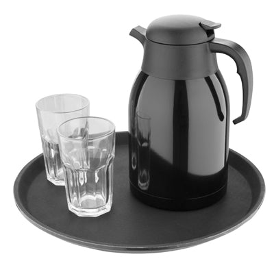 Olympia Insulated Hot Drinks Jug Black 2Ltr - DM184