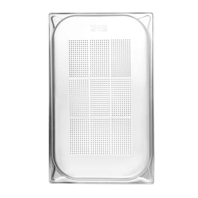 Vogue Stainless Steel Heavy Duty Perforated 1/1 Gastronorm Tray 40mm - DM972