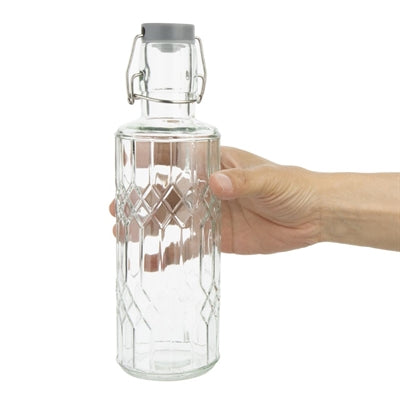 Olympia Geo Glasses Water Bottles with Stopper 640ml (6 Pack) - DN817