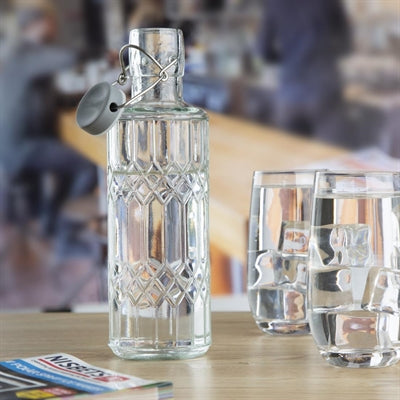 Olympia Geo Glasses Water Bottles with Stopper 640ml (6 Pack) - DN817