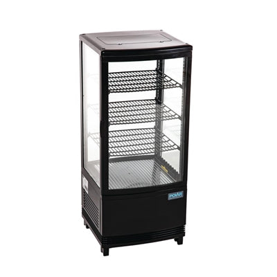 Polar C-Series Energy Efficient Curved Door Display Fridge Black 86Ltr - CX574