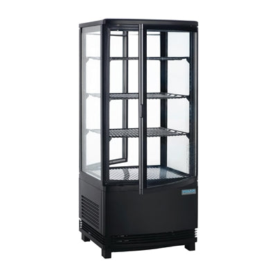 Polar C-Series Energy Efficient Curved Door Display Fridge Black 86Ltr - CX574