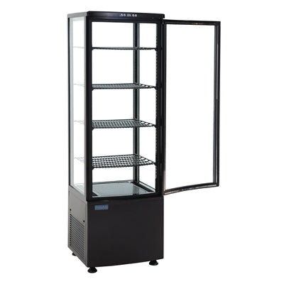 Polar C-Series Energy Efficient Curved Door Display Fridge Black 235Ltr - CX573
