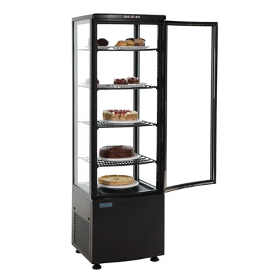 Polar C-Series Energy Efficient Curved Door Display Fridge Black 235Ltr - CX573