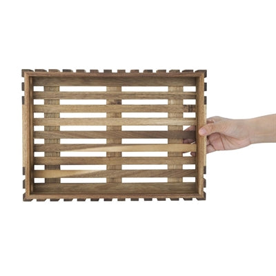 Olympia Acacia Wood Rectangular Storage Box 255x355mm - DP880