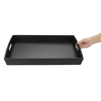 Olympia Bamboo Rectangular Serving Tray Black 350x510mm - DP883
