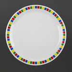 Olympia Kristallon Fairground Melamine Dinner Plates 230mm (12 Pack) - DP981