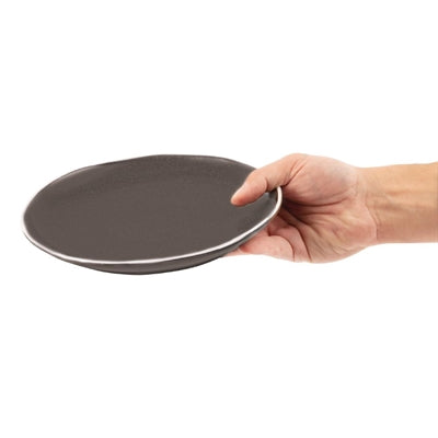 Olympia Chia Plates Charcoal 205mm (6 Pack) - DR815