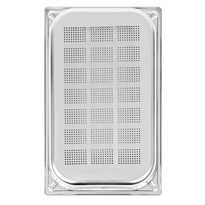 Vogue Heavy Duty Stainless Steel Perforated 1/1 Gastronorm Tray 65mm - DW461