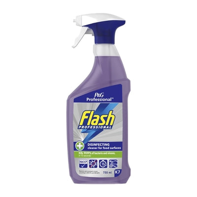 Flash Professional Disinfecting Cleaning Spray for Food Surfaces 750ml (6 Pack) - DX563