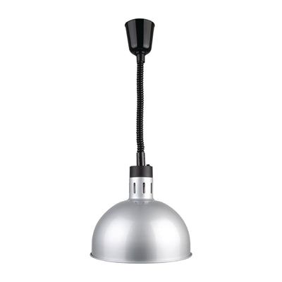 Buffalo Retractable Dome Heat Lamp Silver 2.5kW - DY461
