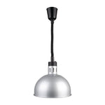 Buffalo Retractable Dome Heat Lamp Silver 2.5kW - DY461