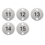 Olympia Table Numbers Silver (11-15) - DY772