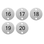 Olympia Table Numbers Silver (16-20) - DY773