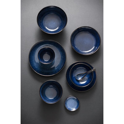 Olympia Luna Midnight Blue Coupe Plates 255mm (4 Pack) - DZ778