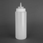 Vogue Clear Wide Neck Squeeze Sauce Bottle 35oz - E093