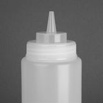 Vogue Clear Wide Neck Squeeze Sauce Bottle 35oz - E093