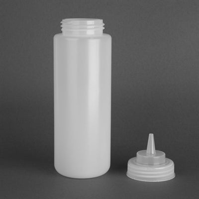 Vogue Clear Wide Neck Squeeze Sauce Bottle 35oz - E093