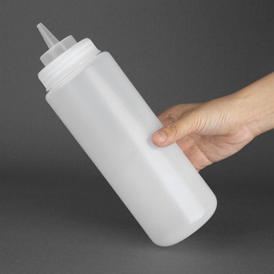 Vogue Clear Wide Neck Squeeze Sauce Bottle 35oz - E093