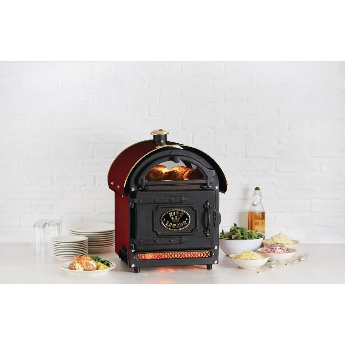 King Edward Potato Baker Small Claret PB1FV - F455-CL