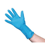 Jantex Latex Household Gloves Blue Large - F953-L