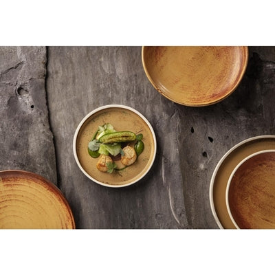 Olympia Canvas Flat Plates Sienna Rust 250mm (6 Pack) - FA308
