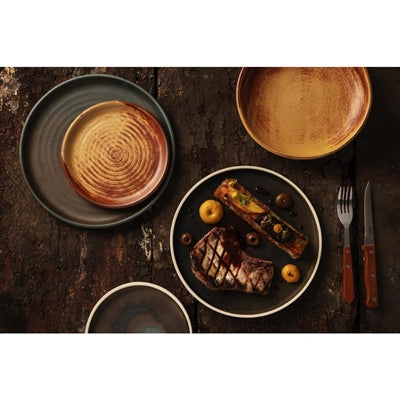 Olympia Canvas Flat Plates Green Verdigris 180mm (6 Pack) - FA321